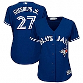 Women Blue Jays 27 Vladimir Guerrero Jr. Royal Cool Base Jersey,baseball caps,new era cap wholesale,wholesale hats